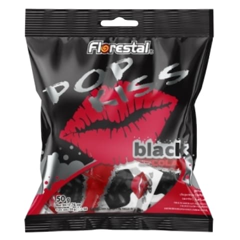 Florestal Pop Kiss Black Cola Lollipop 50g